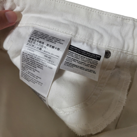 Levi's Denim 711 skinny white jeans, size 29 - Picture 5 of 7